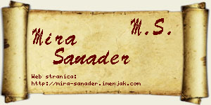 Mira Sanader vizit kartica